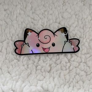 New Michelle Coffee Holographic Clefairy Pokemon Sticker